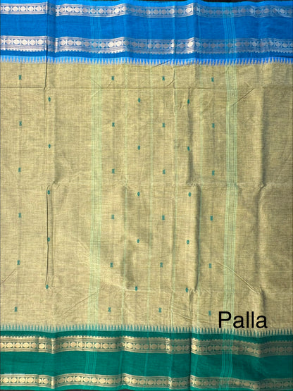 Green Narayanpet Cotton Saree
