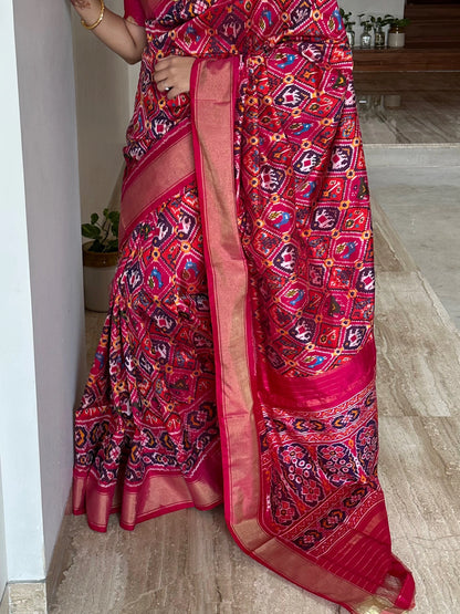 Rani Patola Handloom Silk Saree