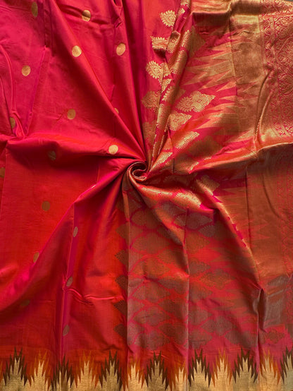 Madurai Temple Buta Pure Silk Saree