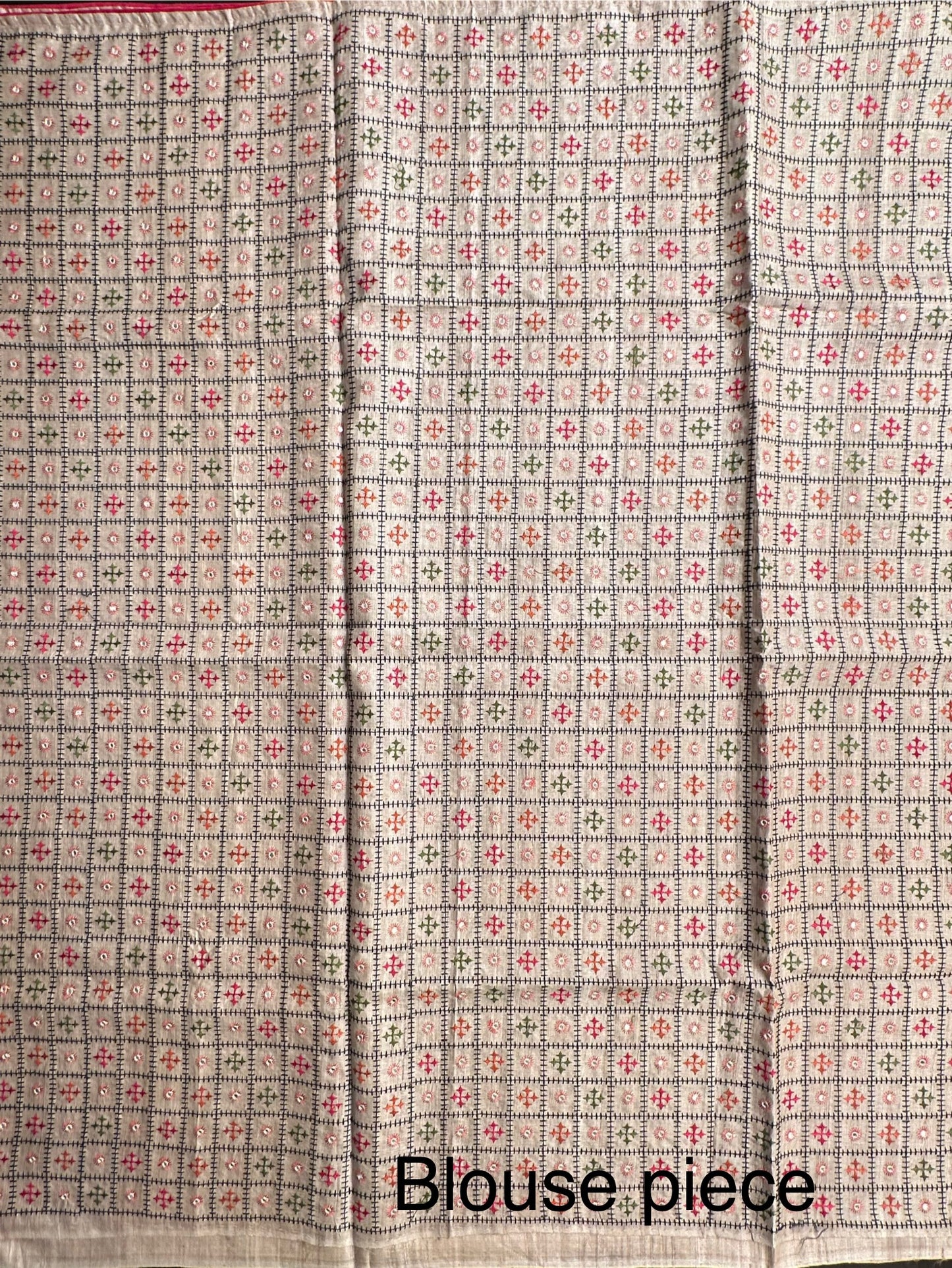 Beige Pure Tussar Silk Saree With Embroidery