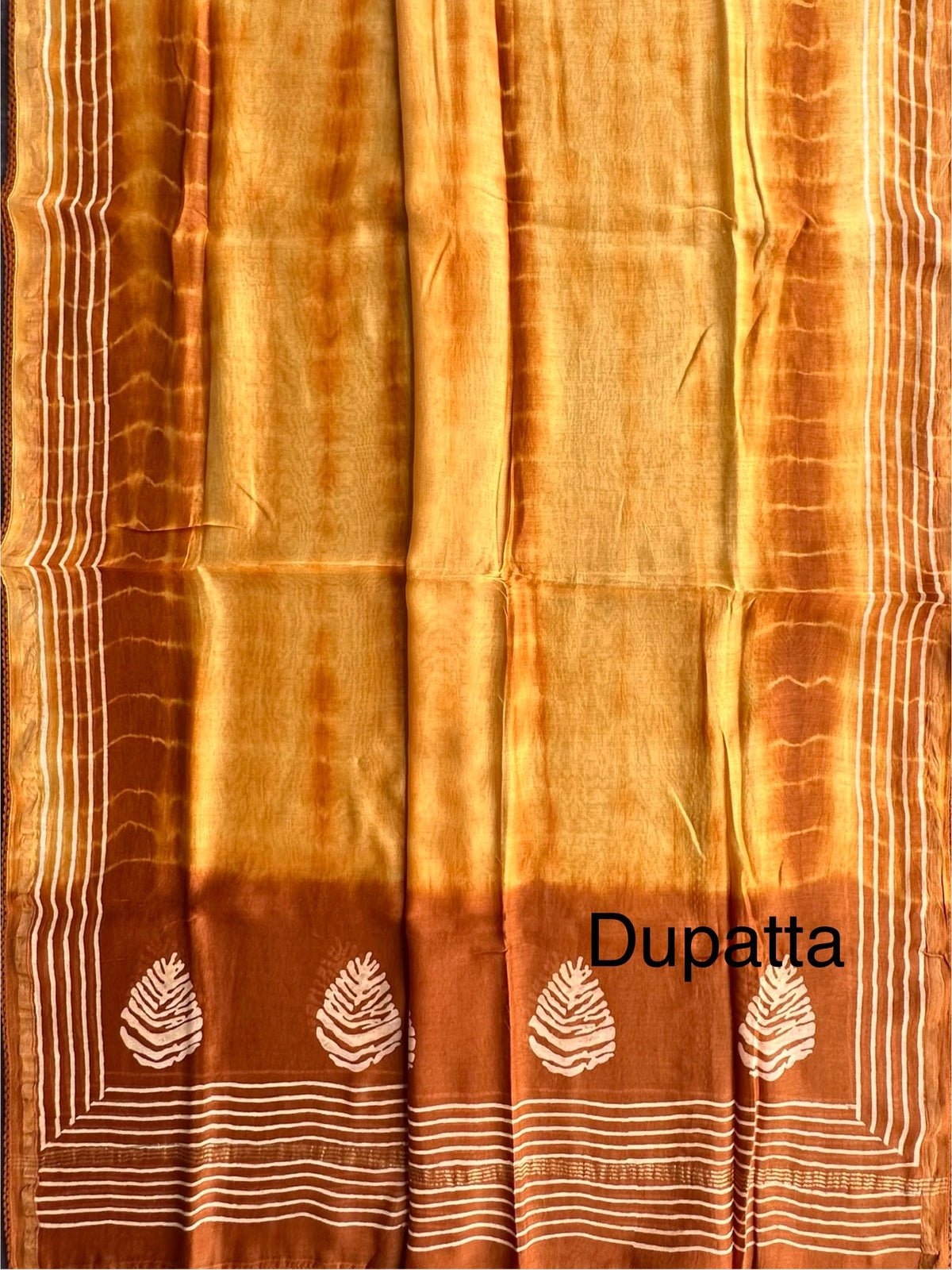 Beige-Brown Akanksha Chanderi 3-Piece Unstitched Suit