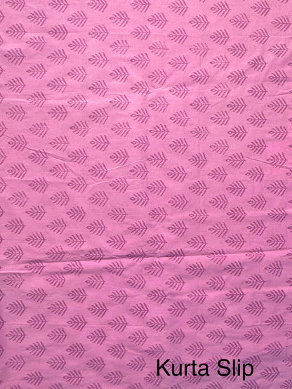 Mauve 4-Piece Kota Doria Cotton Unstitched Suit