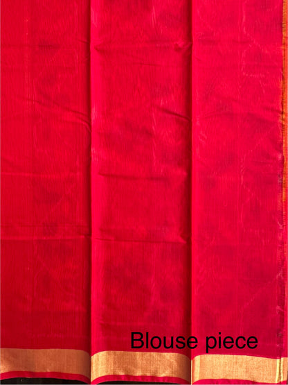 Multi Colour Ikkat Kosa Cotton Silk Saree