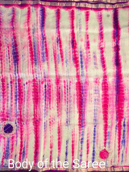Shibori Bandhej Kota Silk Saree