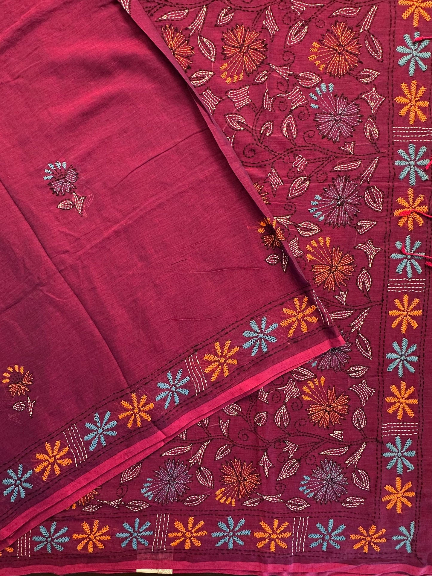Kaantha Embroidery Cotton Saree