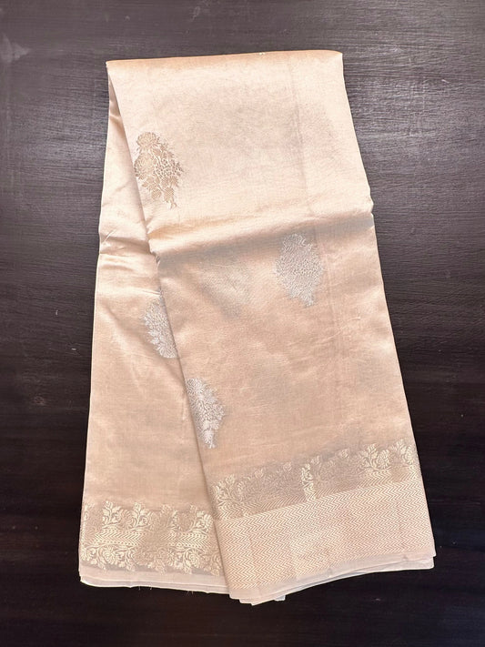 Light Beige Vishakha Pure Silk Saree