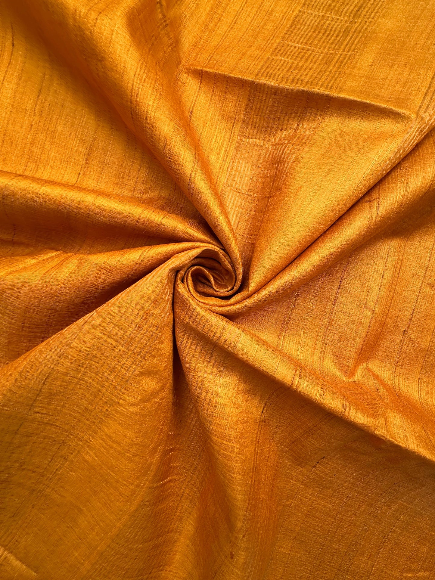 Mustard Handloom Tussar Silk Saree