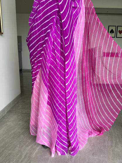 Leheriya Georgette Saree