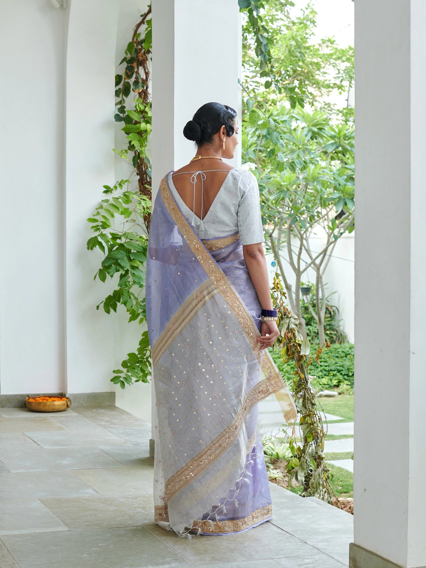 Pure Tissue Saree With Work