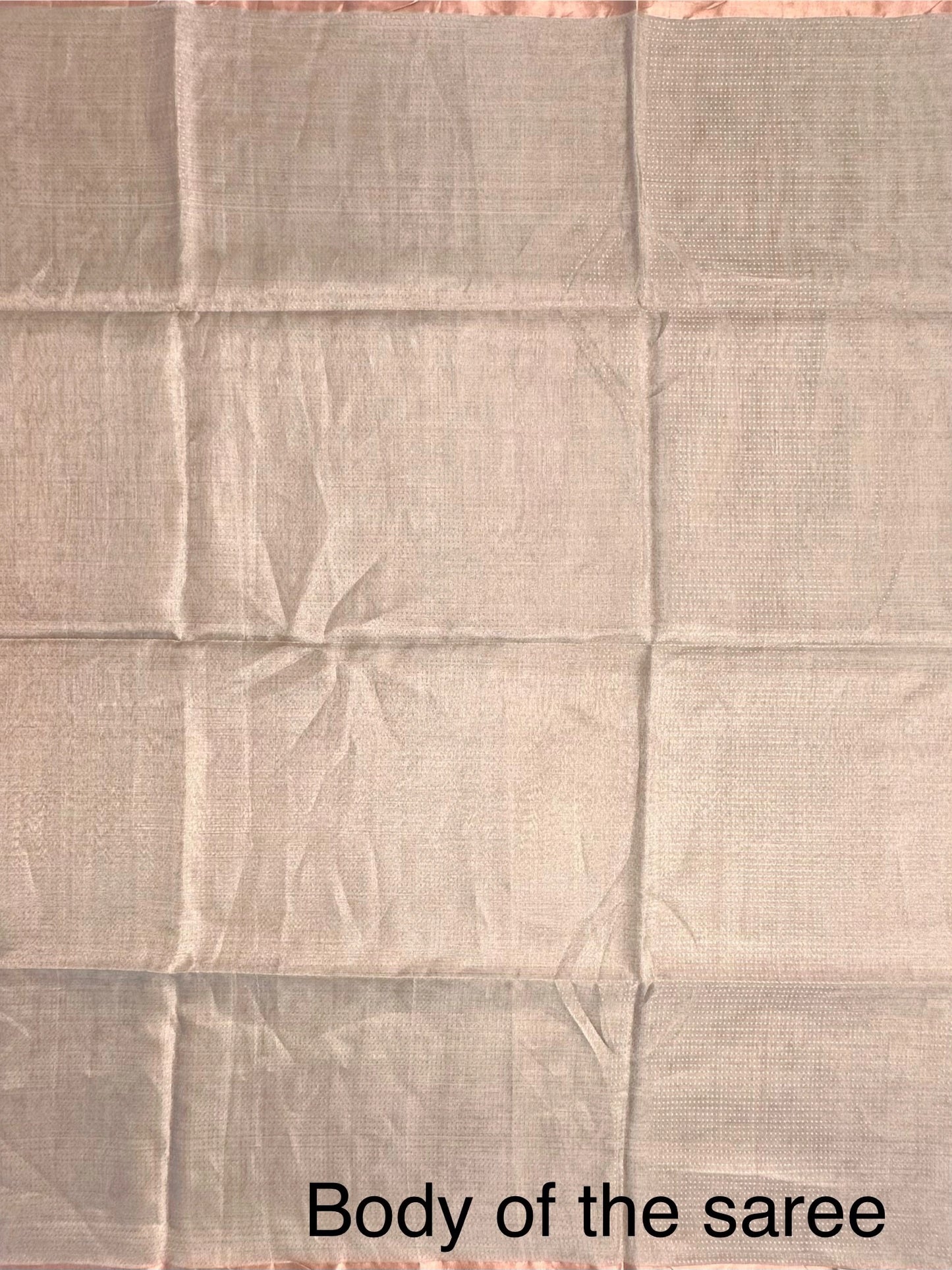Silver Emboss Tissue Saree