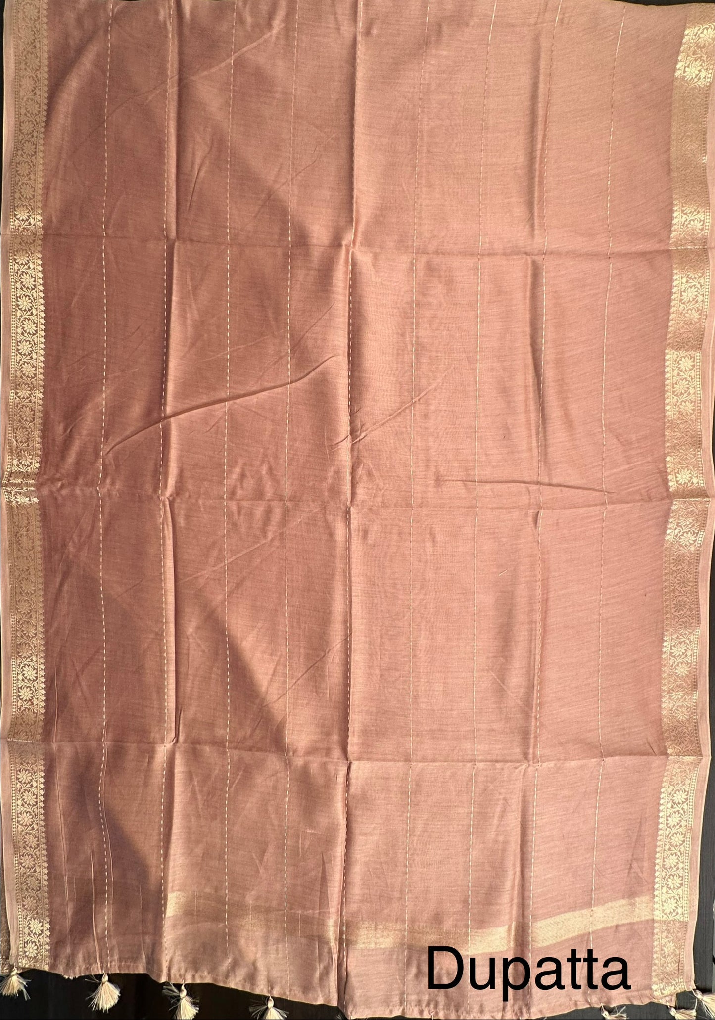 Beige Handloom Chanderi Suit