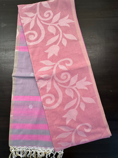 Pink Bengal Pure Cotton Saree
