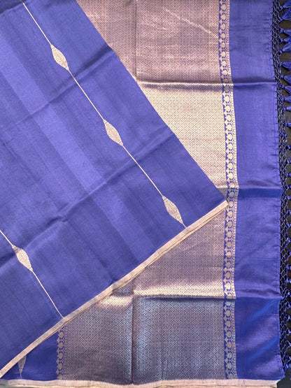 Royal Blue-Navy-Black Vedika Banarasi Pure Silk Saree