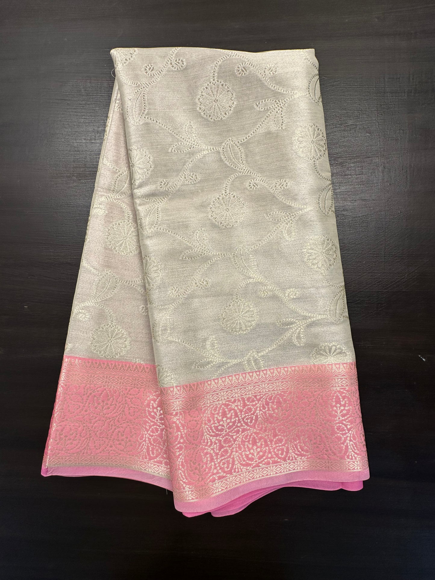 Cream-Pink Seerat Tissue Saree