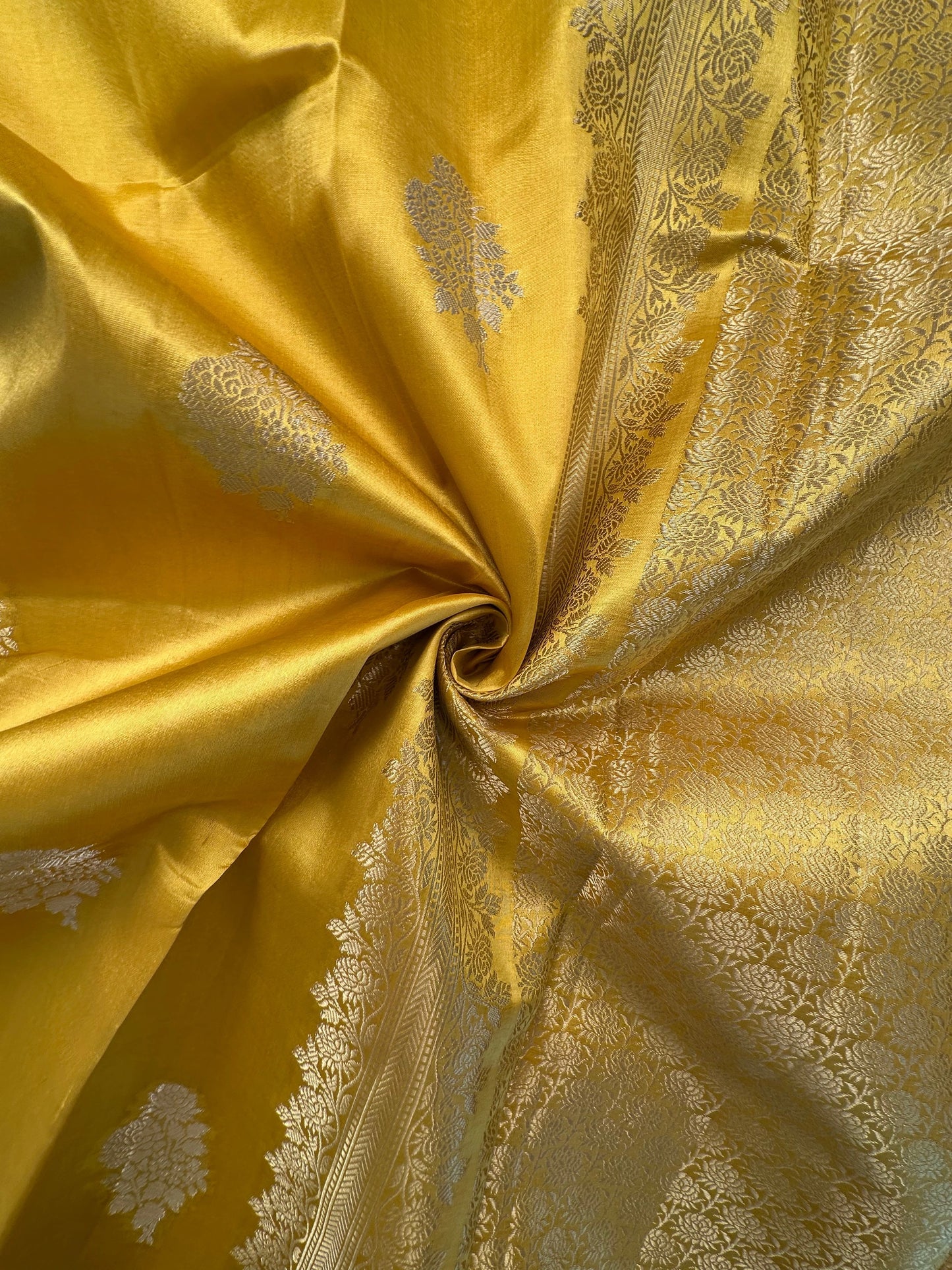Yellow Vishakha Pure Silk Saree