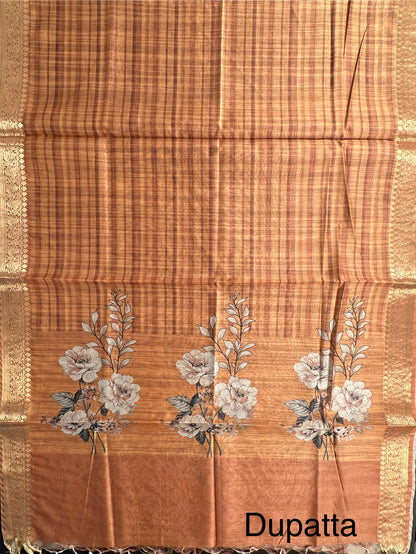 Mustard Fancy Cotton 3-Piece Suit