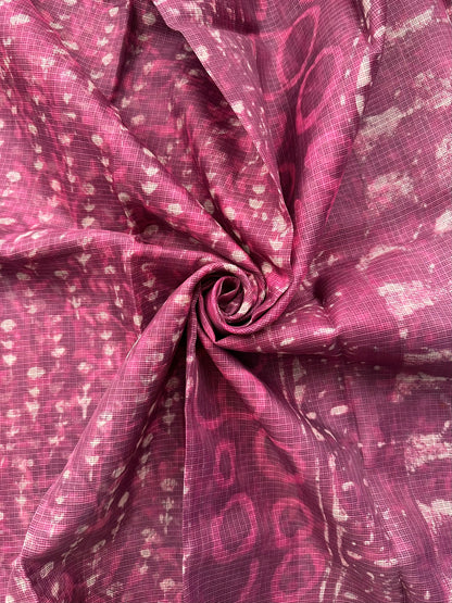 Purple Kota Doria Cotton-Silk Saree