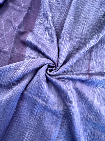 Navy Blue Chanderi Saree