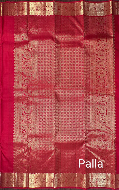 Red Handloom Kanjivaram Pure Silk Saree