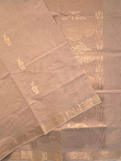 Beige Kovai Pure Cotton Saree