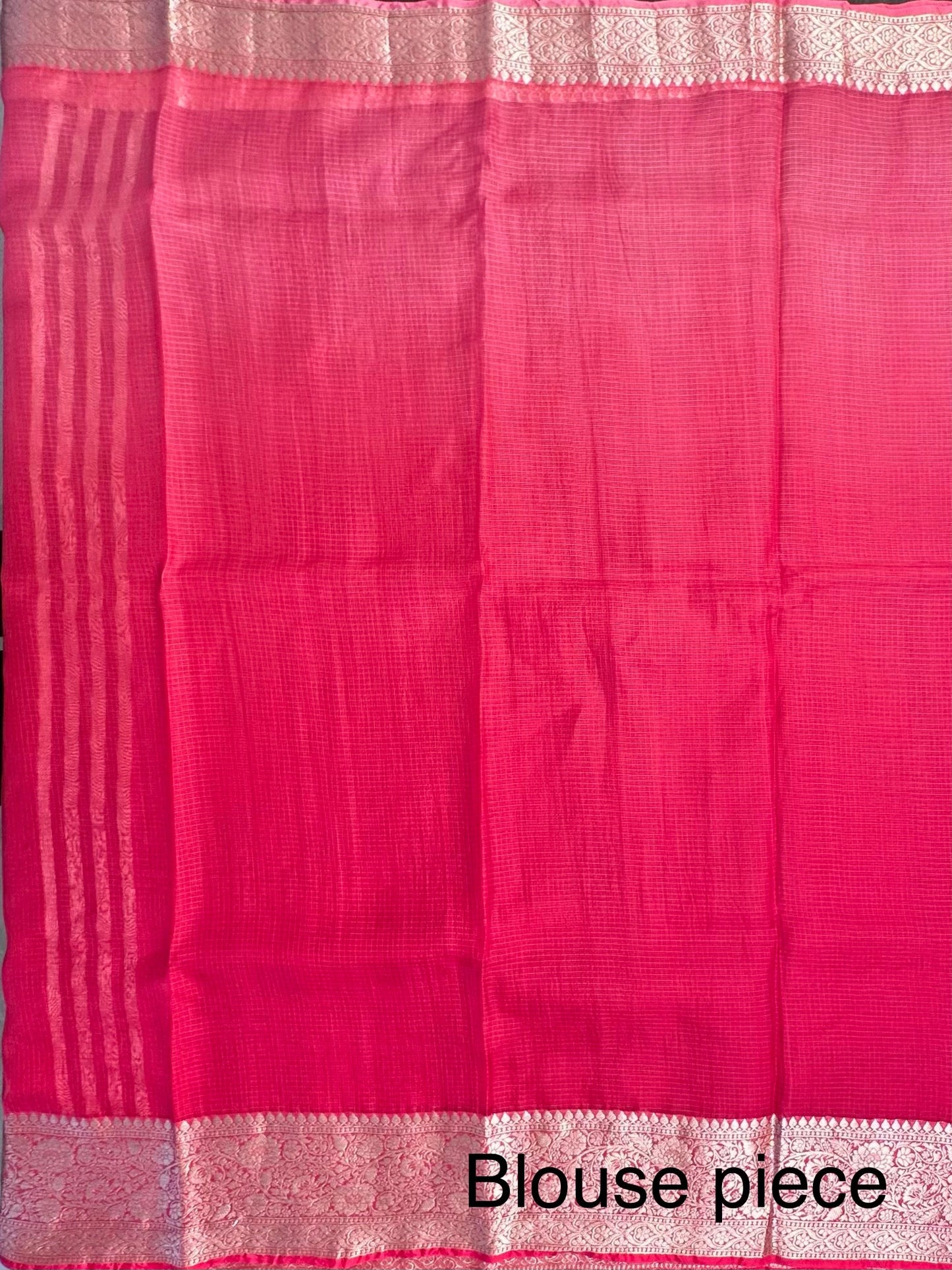 Shaded Red Pure Kota Doria Silk Saree