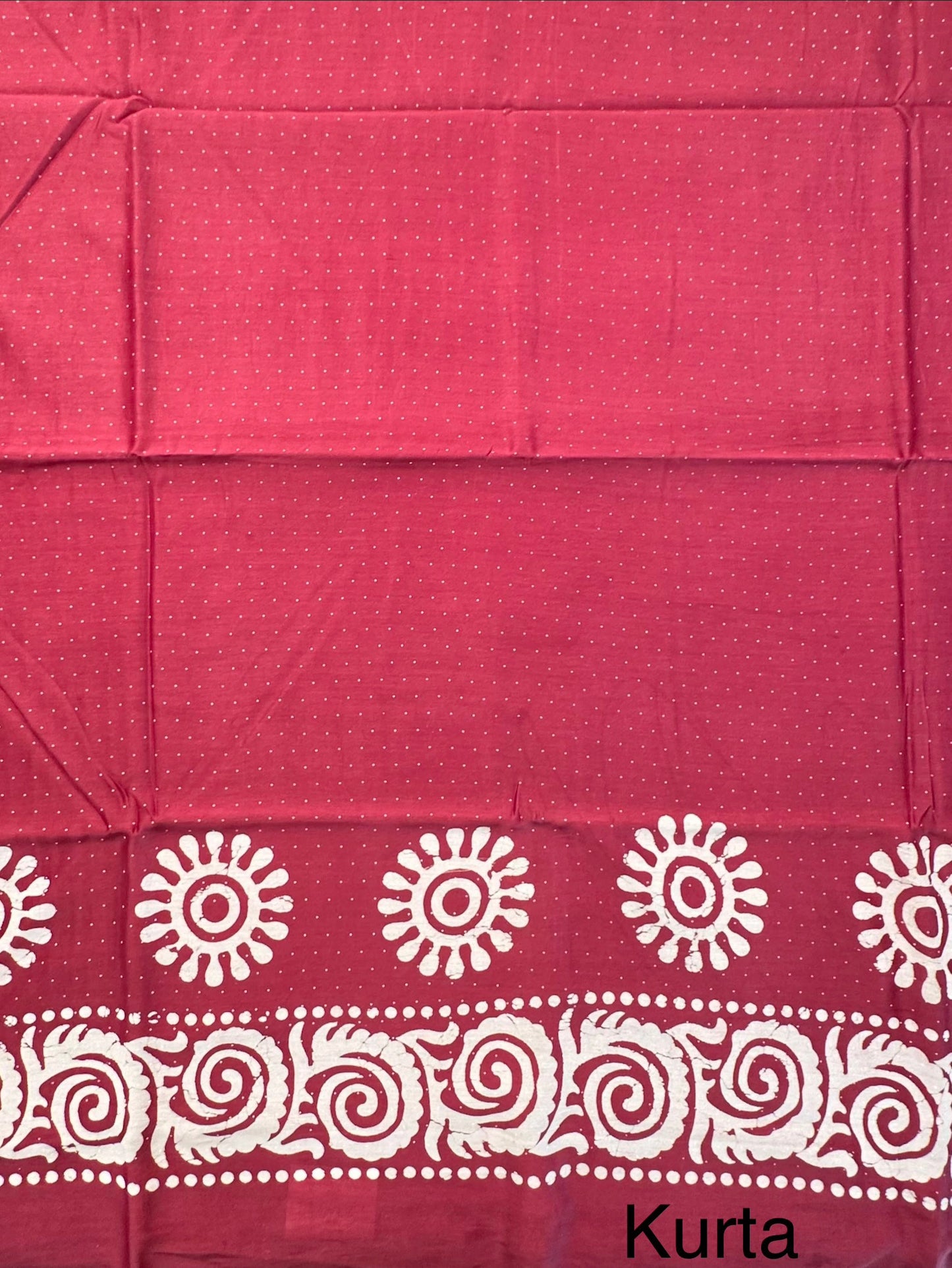 Magenta Printed Chanderi 3-Piece Unstitched Suit
