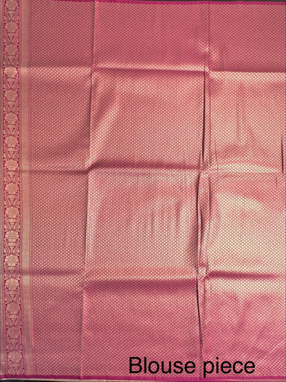 Purple Jamawar Art Silk Saree