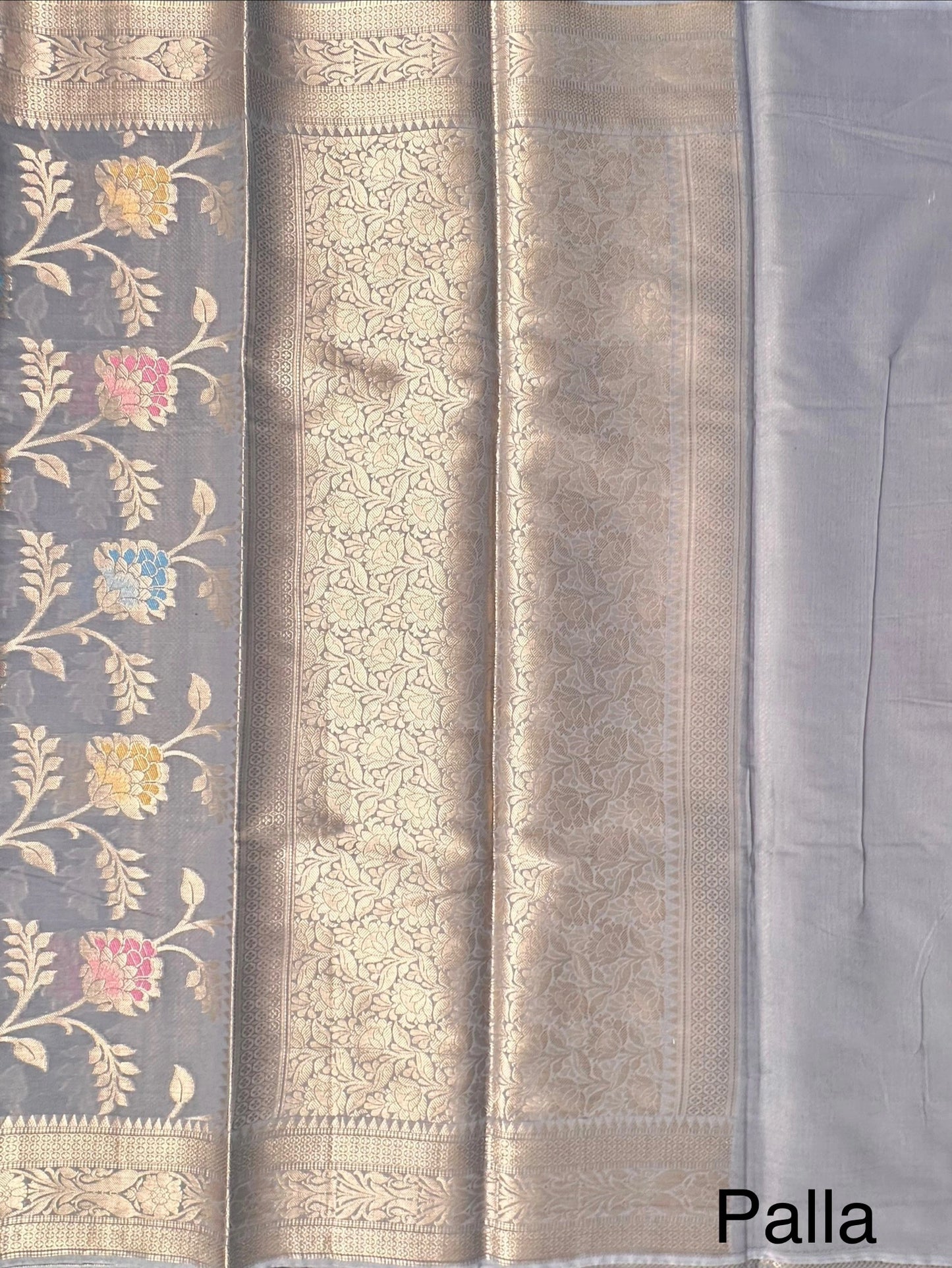 Grey Tarini Fancy Chanderi Saree