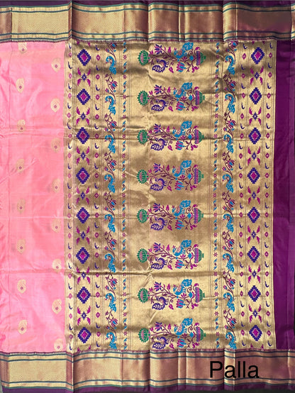 Pink-Purple Paithini Silk Saree