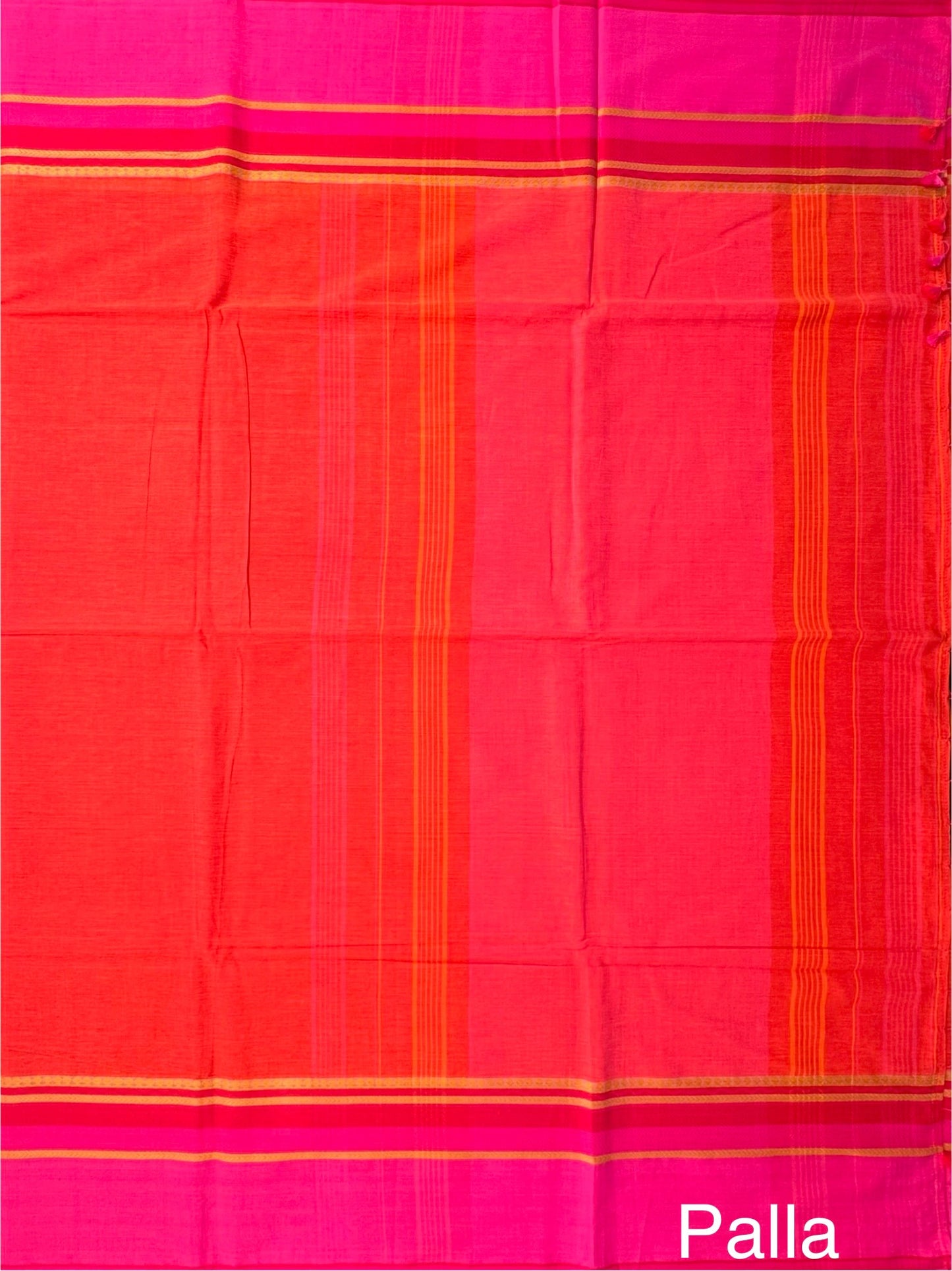 Red-Rani Piyali Bengal Cotton Saree