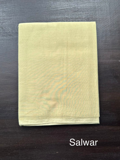 Pastel Yellow Printed Pure Cotton Suit