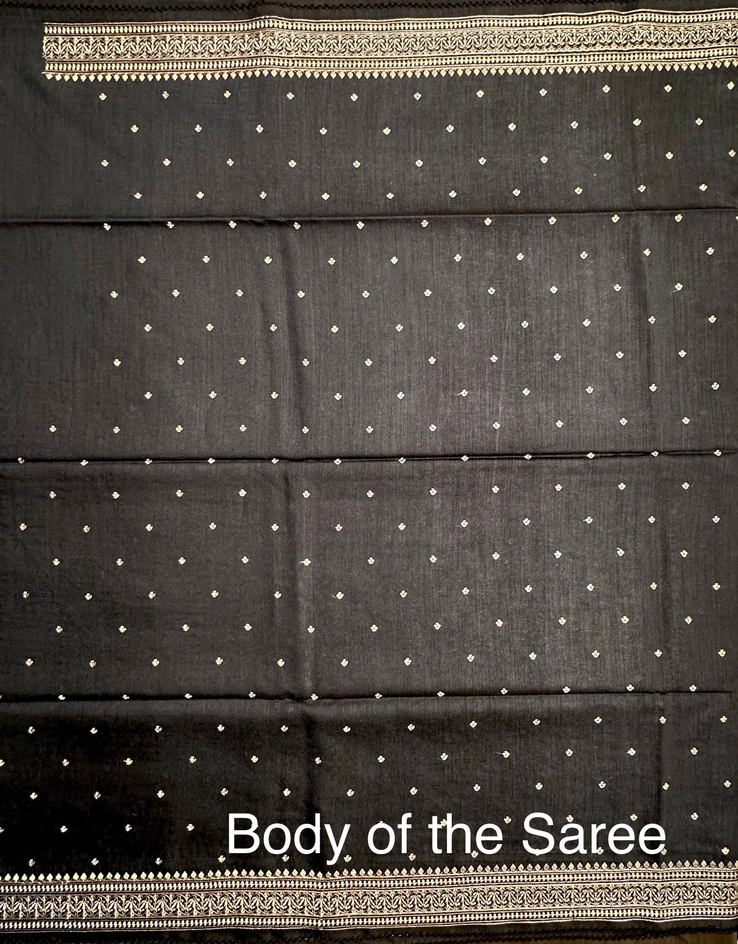 Black Muga Silk Saree