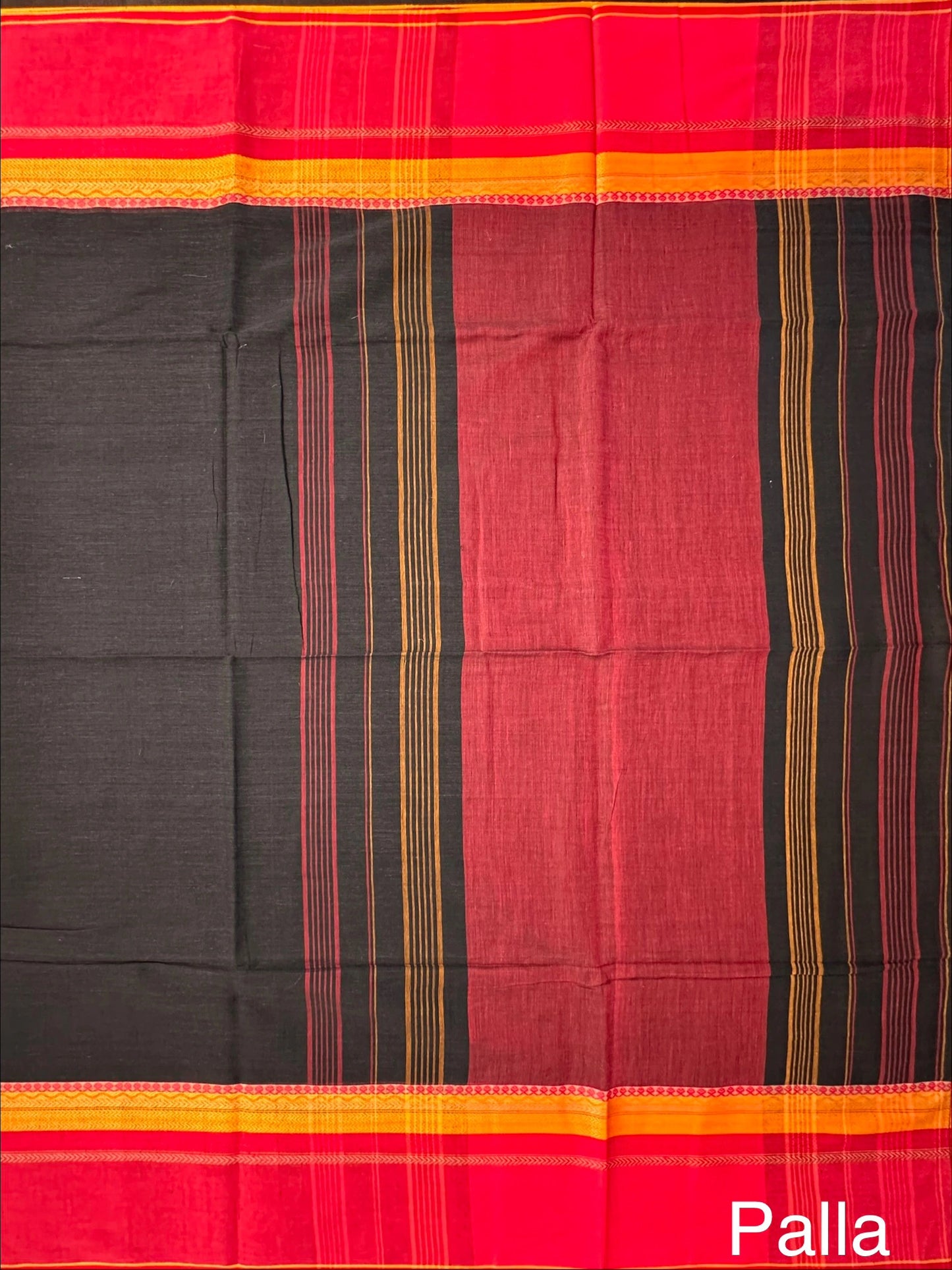 Black Piyali Bengal Cotton Saree