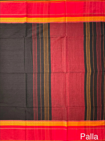Black Piyali Bengal Cotton Saree