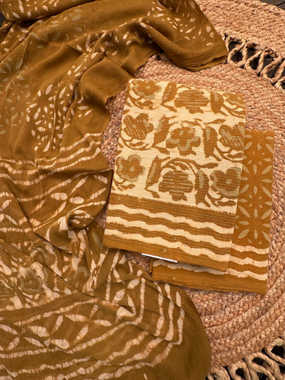Mustard Sand Pure Cotton Suit