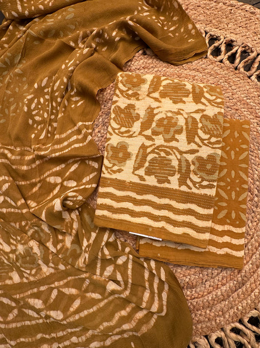 Mustard Sand Pure Cotton Suit