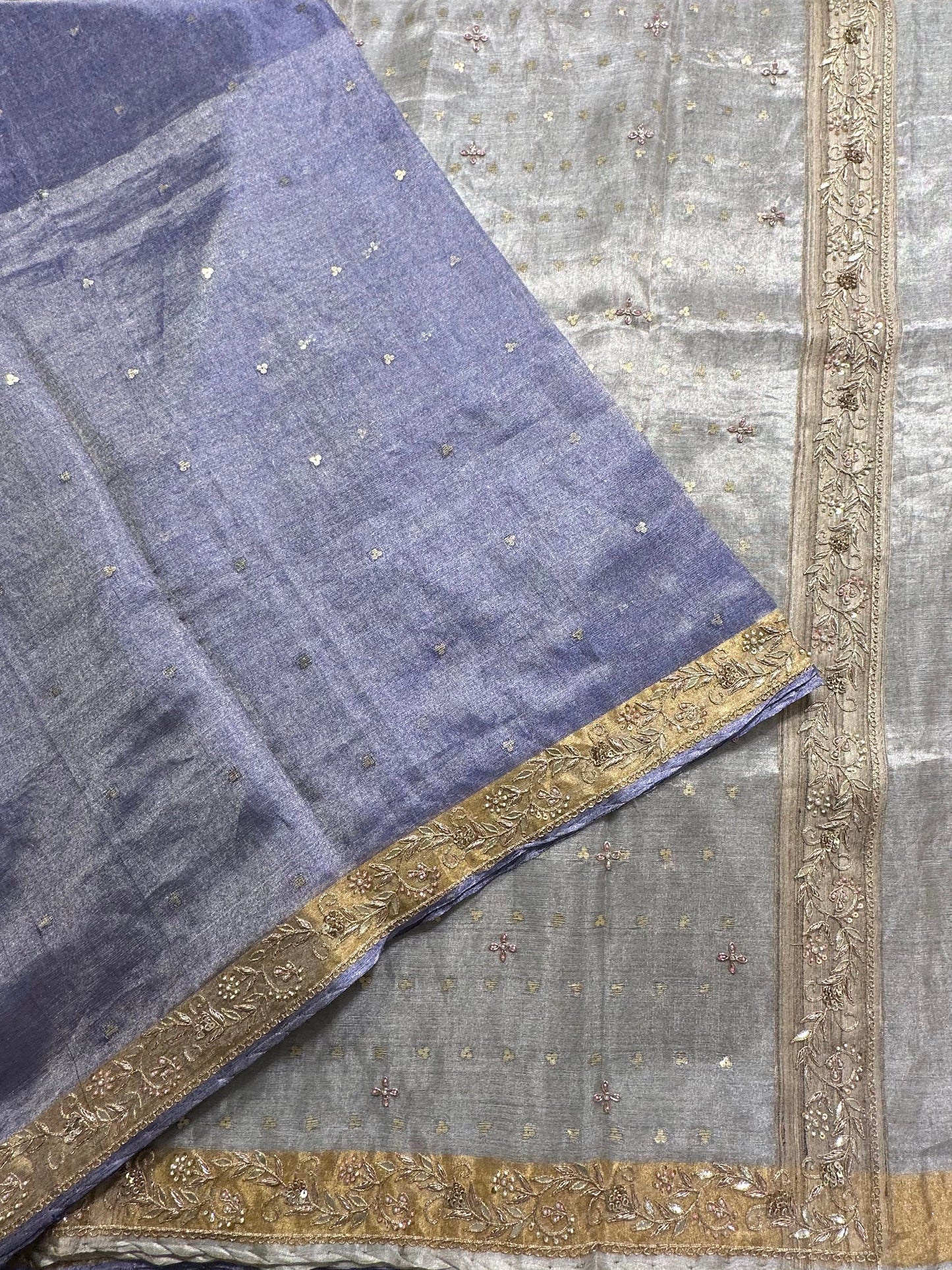 Pure Tissue Saree With Work