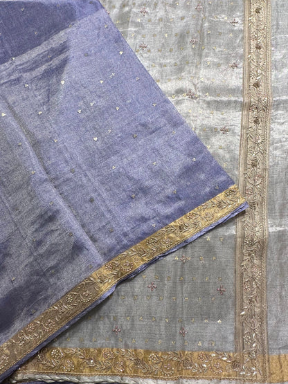 Pure Tissue Saree With Work