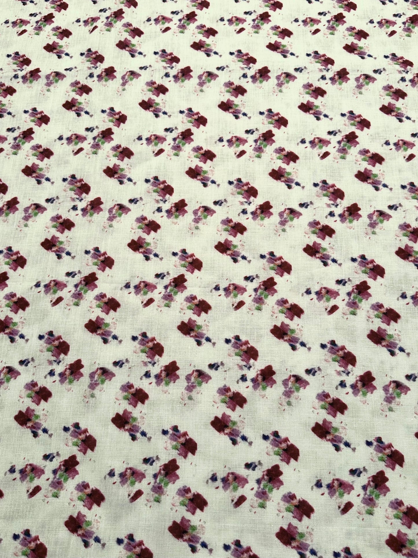 Floral Digital Print Fancy Cotton Linen Fabric