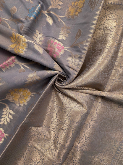 Grey Tarini Fancy Chanderi Saree