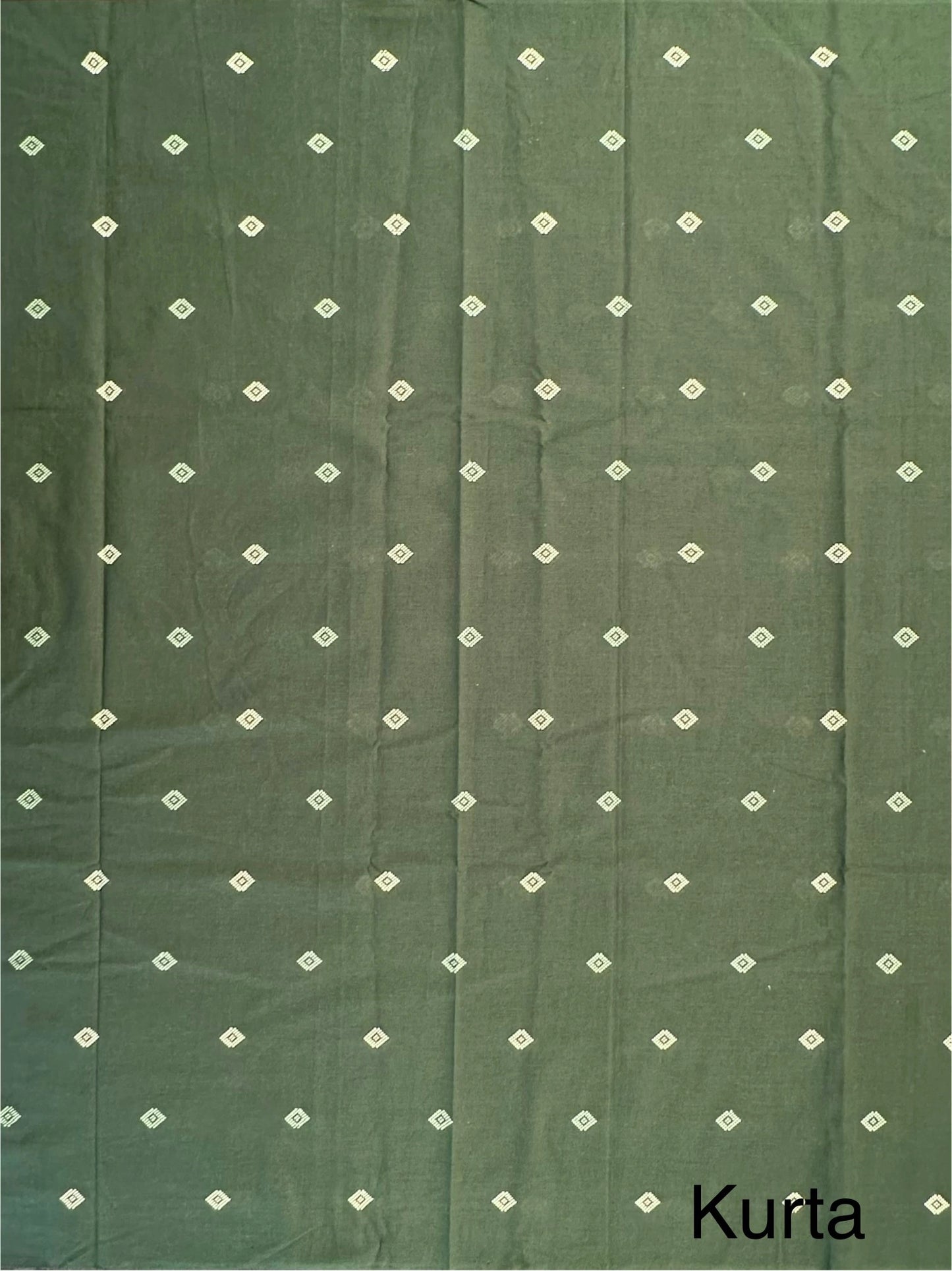 Bottle Green-Beige South Cotton 3-Piece Suit
