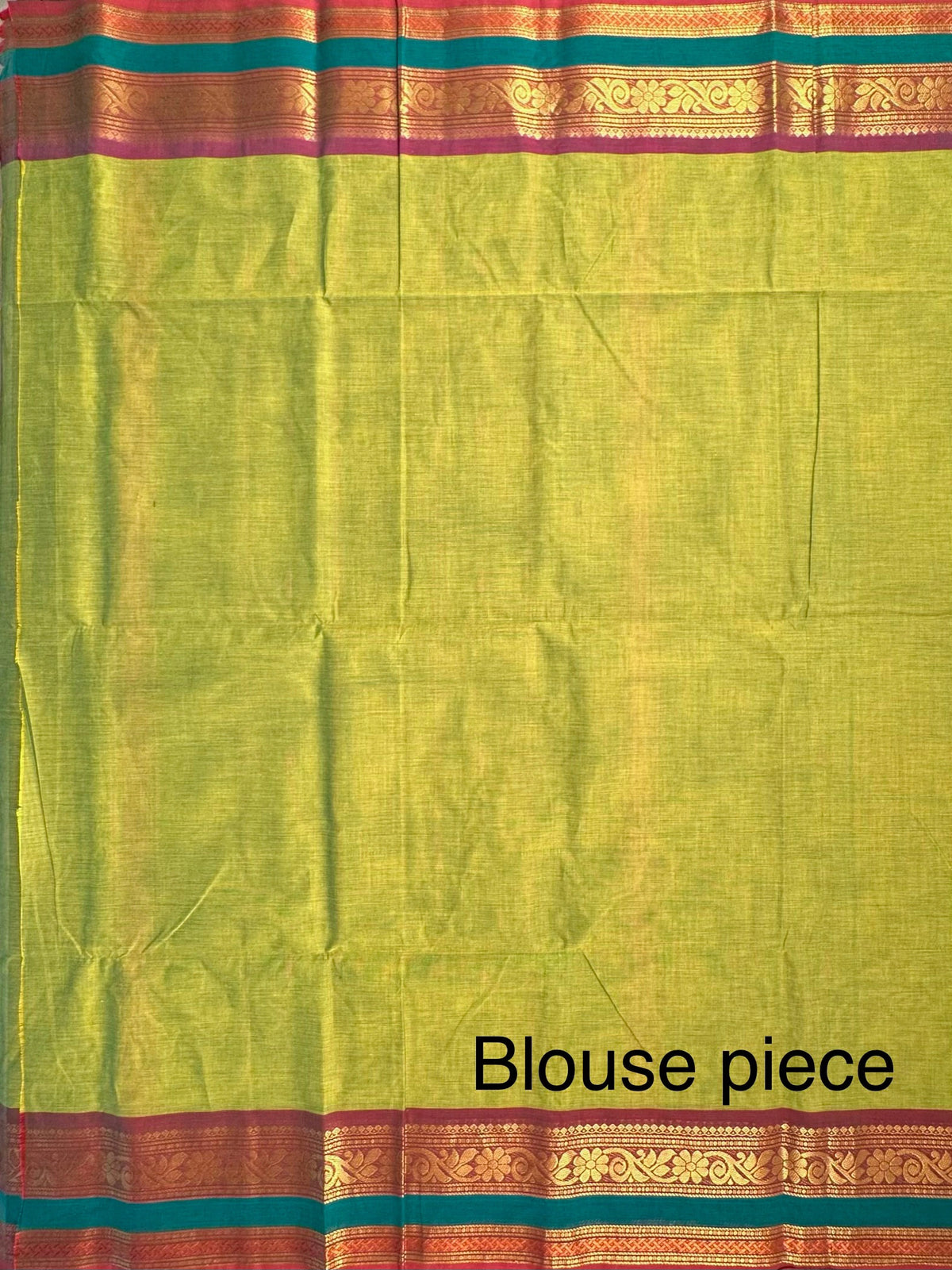 Parrot Green Narayanpet Cotton Saree