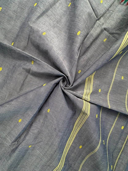 Grey Narayanpet Cotton Saree