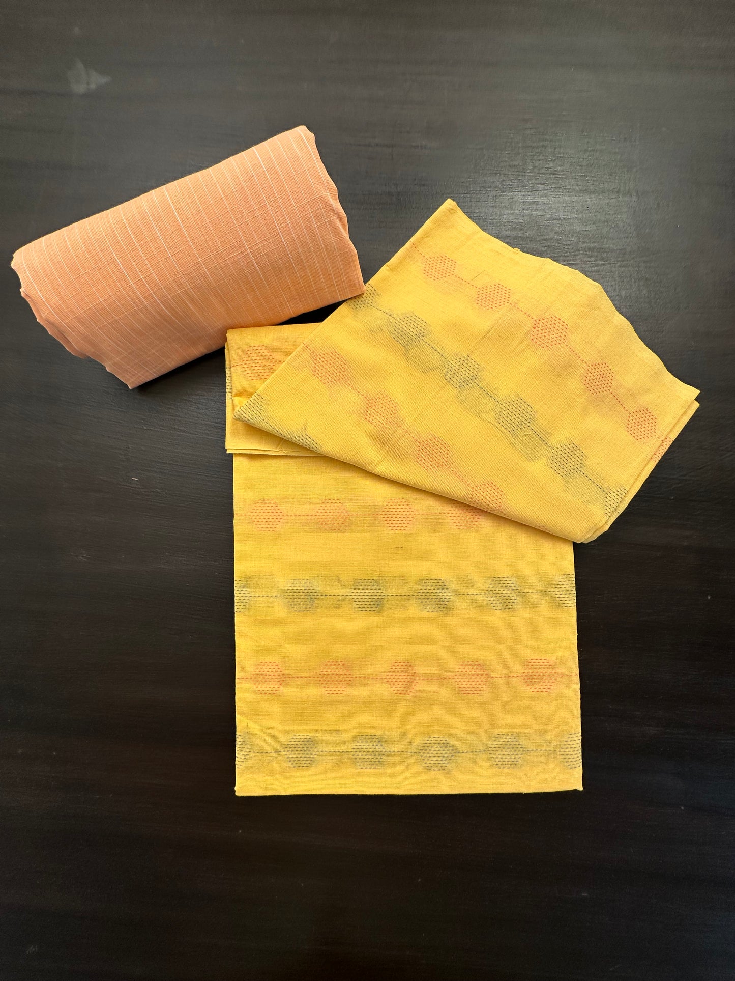 Yellow South Cotton 3-Piece Suit