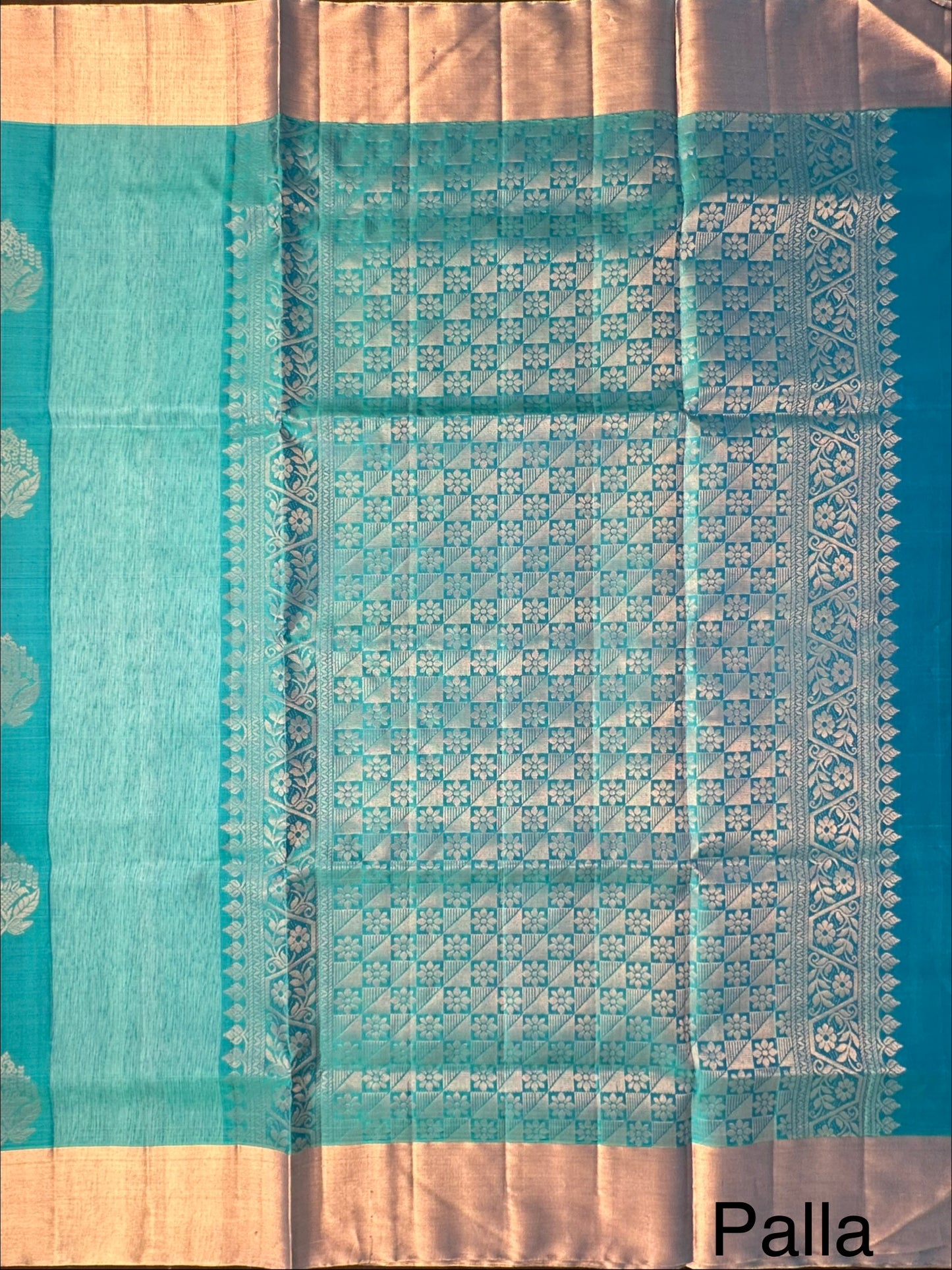 Blue Tiruchirapalli Pure Soft Silk Saree