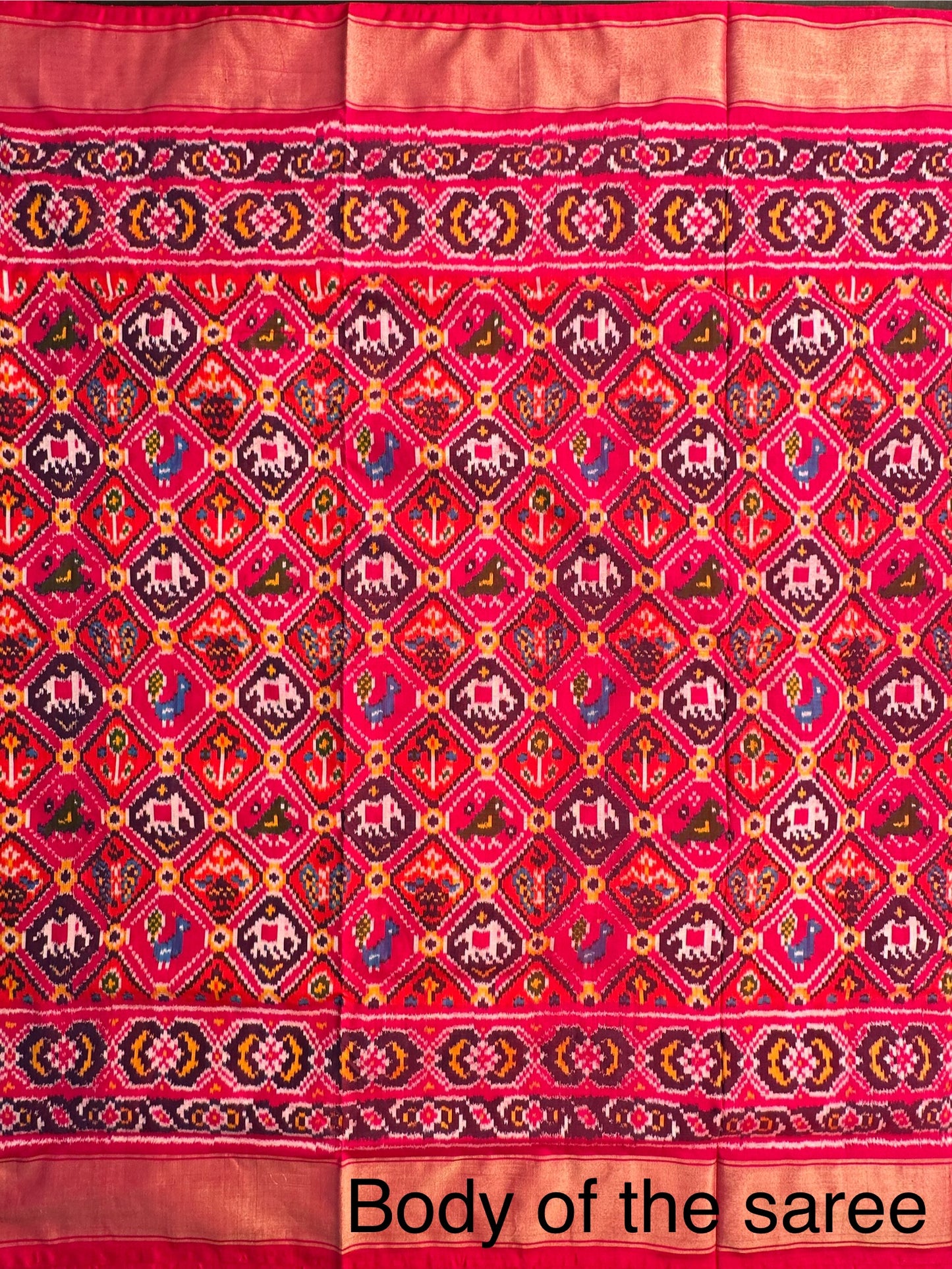 Rani Patola Handloom Silk Saree