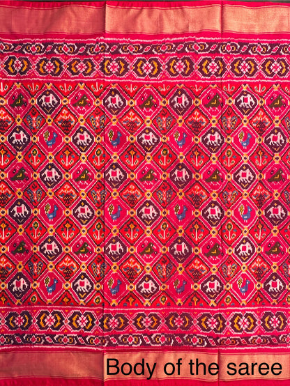 Rani Patola Handloom Silk Saree