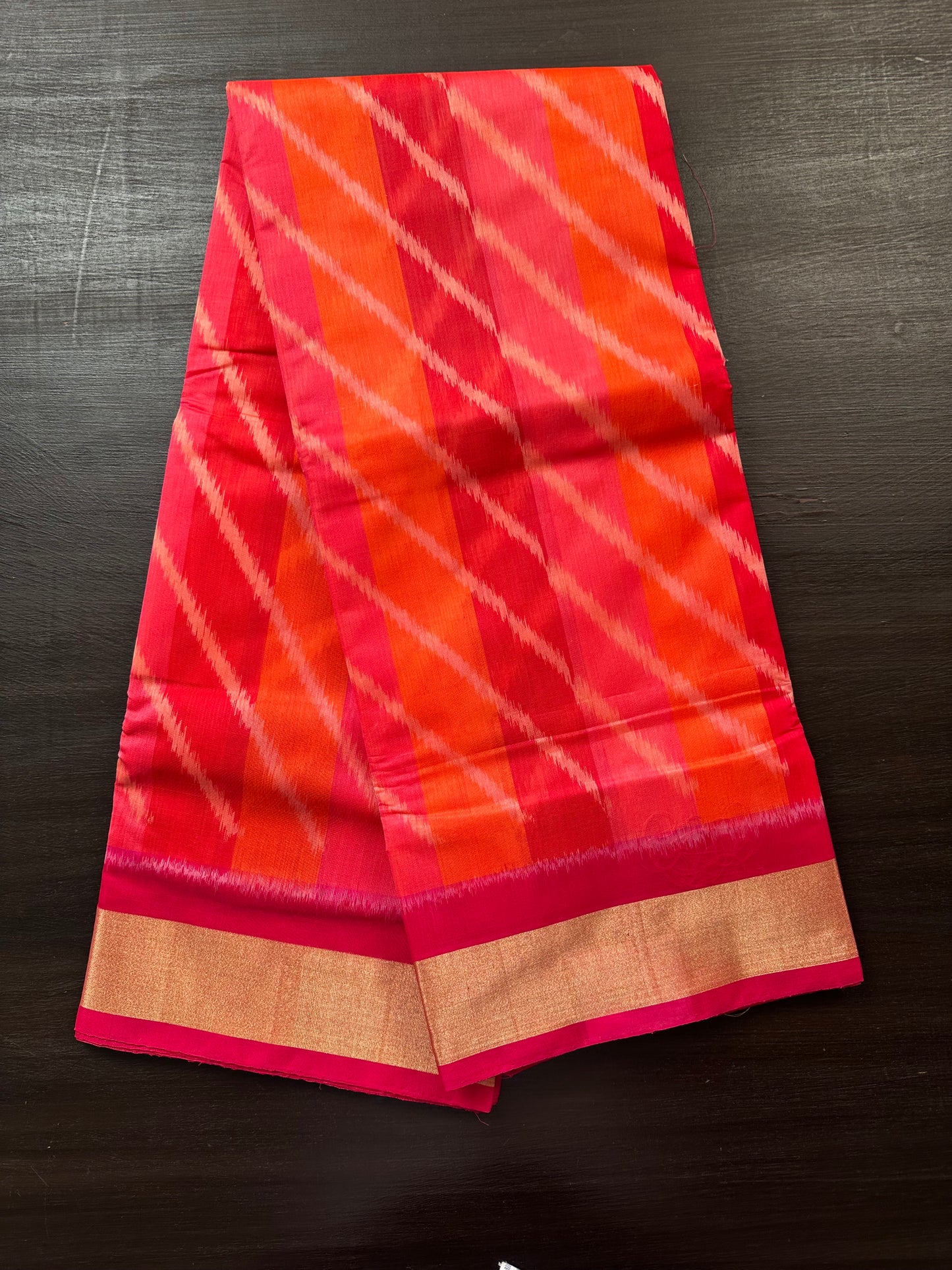 Multi Colour Ikkat Kosa Cotton Silk Saree