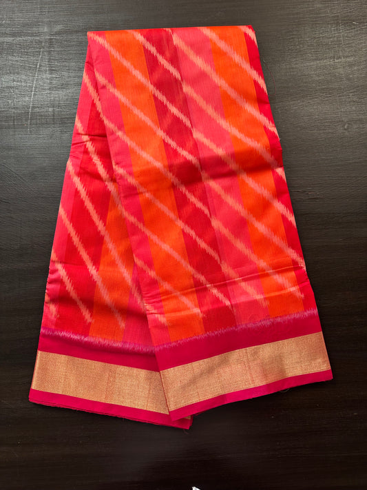 Multi Colour Ikkat Kosa Cotton Silk Saree