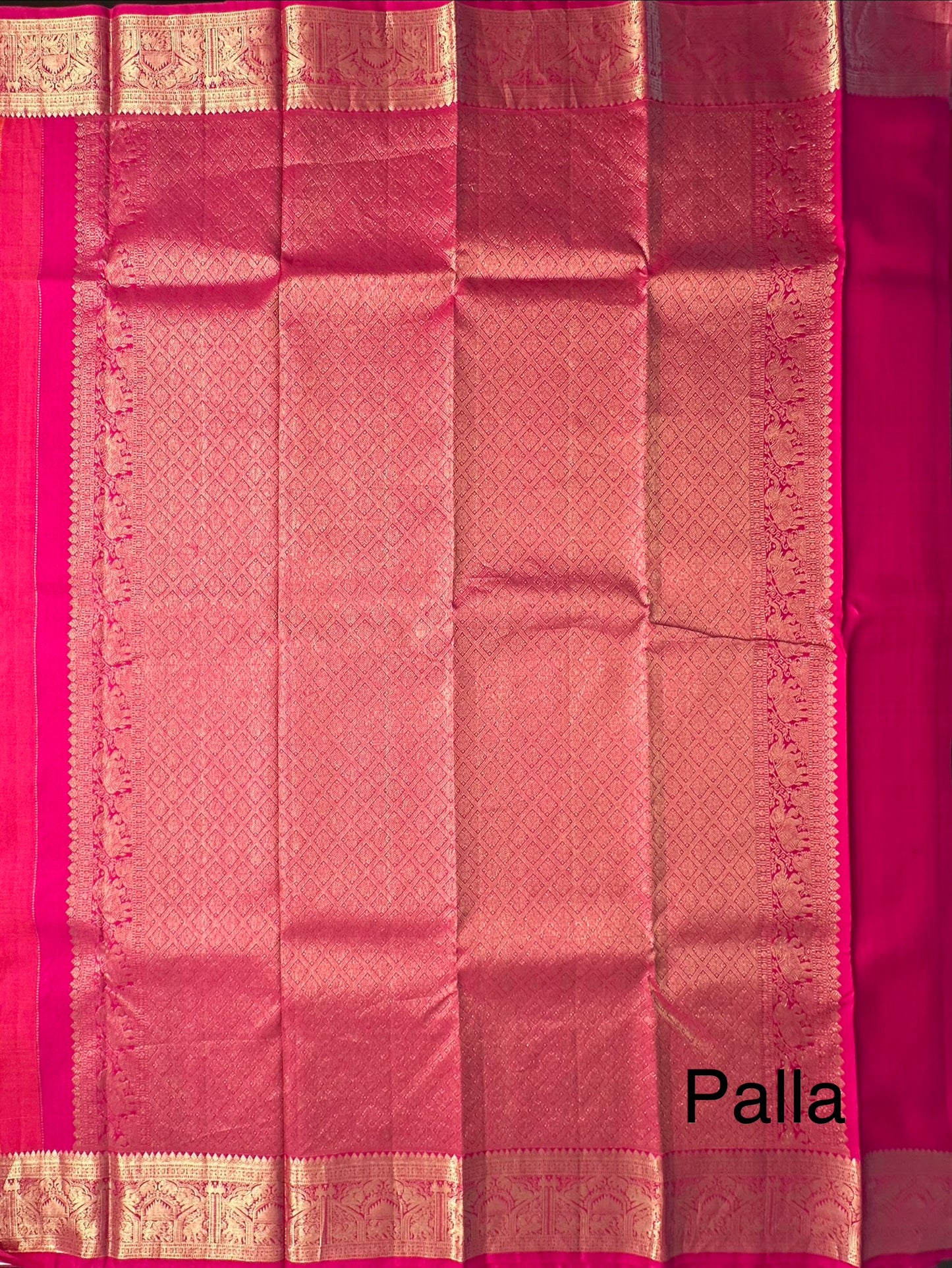 Coral-Rani Handloom Kanjivaram Pure Silk Saree